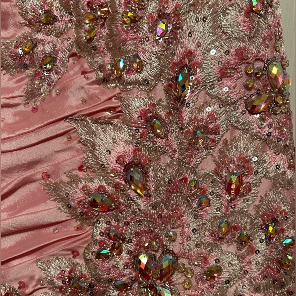 Tony Bowls Pink Mermaid Gown (Size 4) - Picture 3 of 8